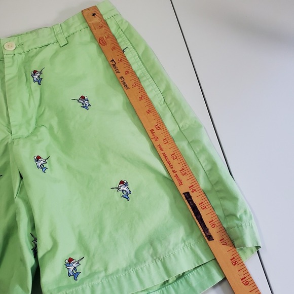 Vineyard Vines Men Shorts 30 Green Chino Cotton Swordfish Embroidered Preppy - Picture 10 of 14